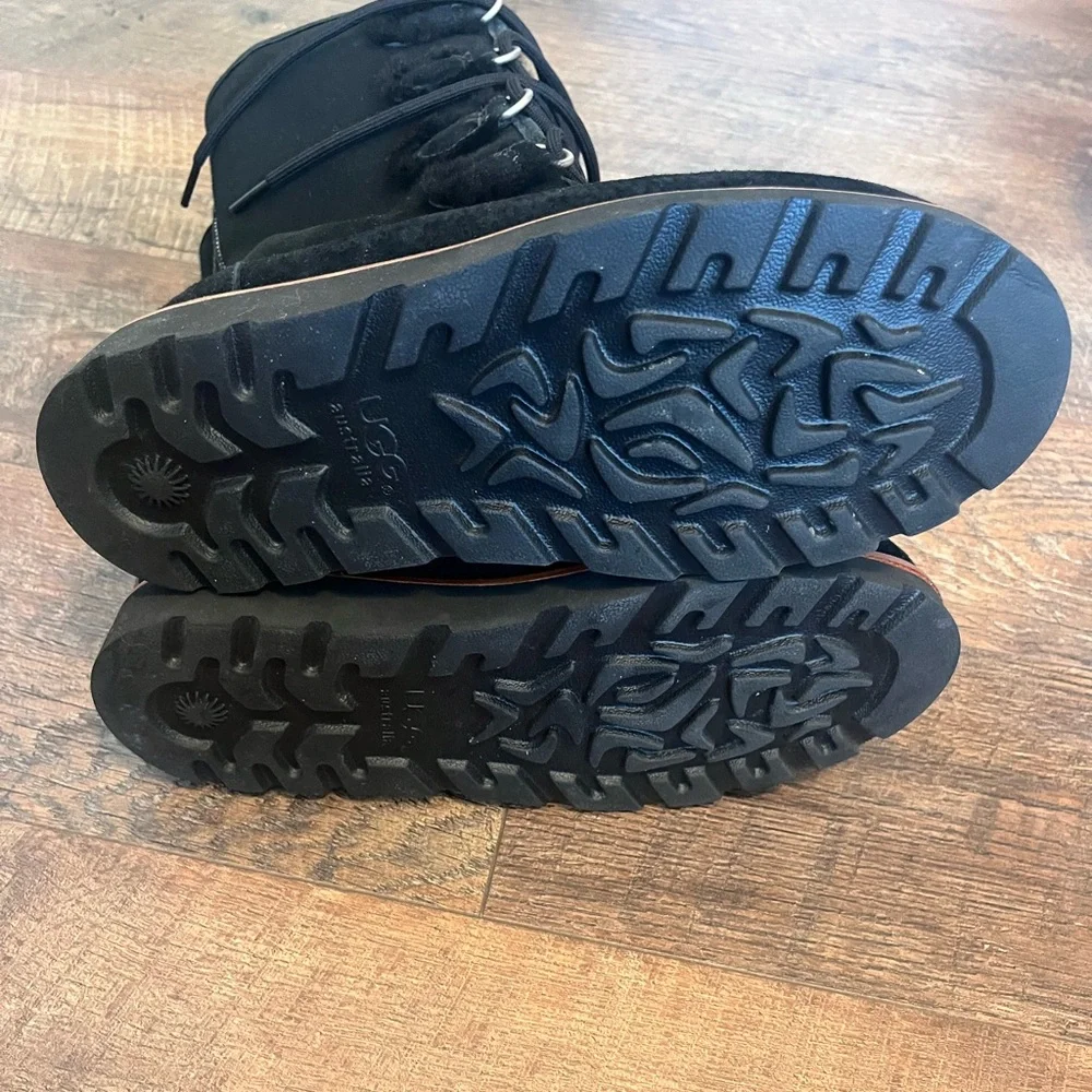 UGG Never Worn Black Suede Boots with Stitch Detail - Picture 8 of 8